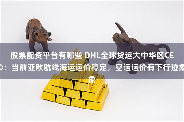 股票配资平台有哪些 DHL全球货运大中华区CEO：当前亚欧航线海运运价稳定，空运运价有下行迹象